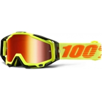 Óculos 100% racecraft neon attack lente espelhada dourada