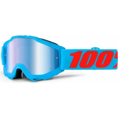 Óculos 100% accuri junior acidulous cyan lente espelhada azul