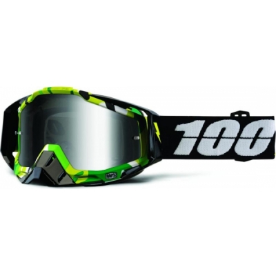 Óculos 100% racecraft bootcamp lente espelhada prata