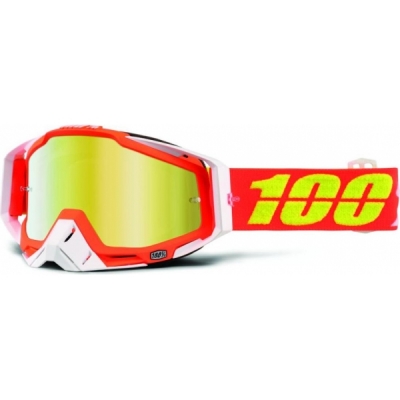 Óculos 100% racecraft razmataz lente espelhada dourada