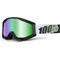Óculos 100% strata black lime lente espelhada verde