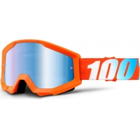 Óculos 100% strata orange lente espelhada azul